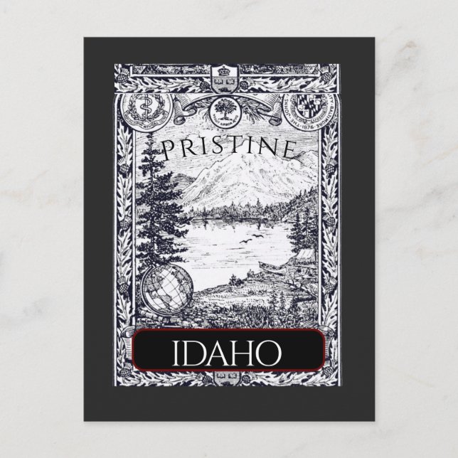 Carte postale Idaho vintage Illustration (Devant)