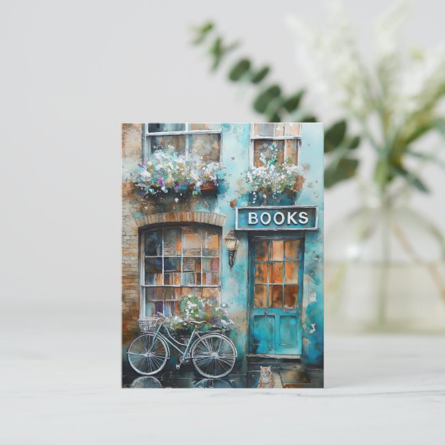 Carte Postale Idéal Bookstore Peinture (Debout devant)