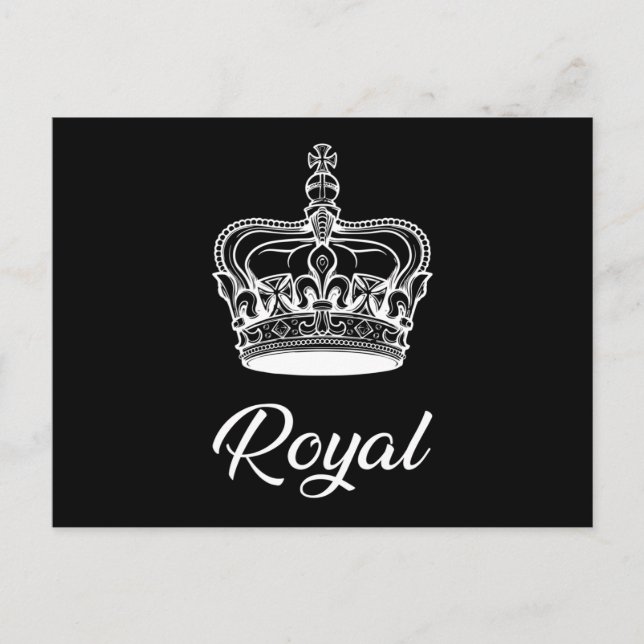 Carte Postale Idée cadeau drôle de princesse reine couronne en o (Devant)