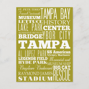 Carte Postale Idée cadeau unique Tampa, Floride