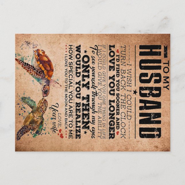 Carte Postale Idée de cadeau de citation d'amour pour mari, anni (Devant)