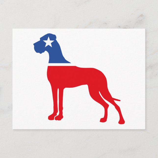 Carte Postale identité d'éleveur de Dogue Allemand (Devant)