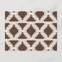 Ikat Aztec Motif - Brown au chocolat et Taupe