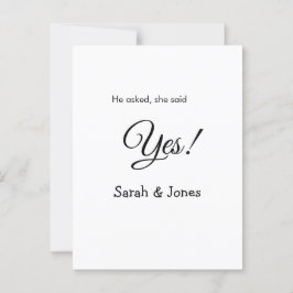 Carte Postale Il a demandé elle a dit oui engagement simple mini