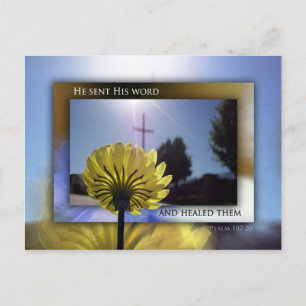 Carte Postale Il a envoyé sa parole et les a guéris