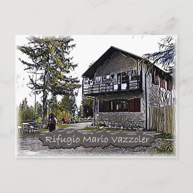Carte Postale Il - cabane alpine Mario Vazzoler - Dolomiti - (Devant)
