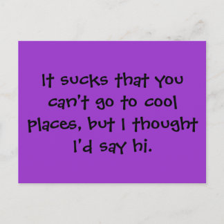 Carte Postale Il craint que vous ne pouvez pas aller à des endro