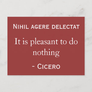 Carte Postale Il est agréable de ne rien faire