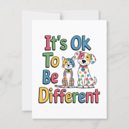 Carte Postale Il est ok d'être différent