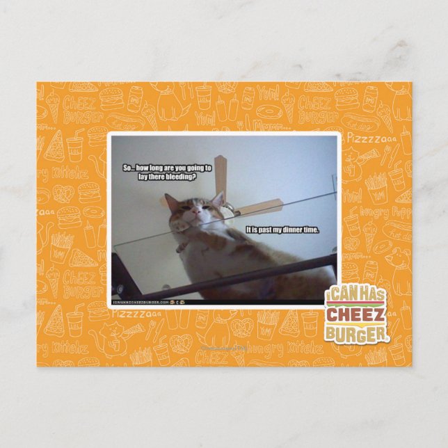 Carte Postale Il est plus tard que mon dîner (Devant)