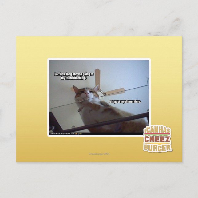 Carte Postale Il est plus tard que mon dîner (Devant)