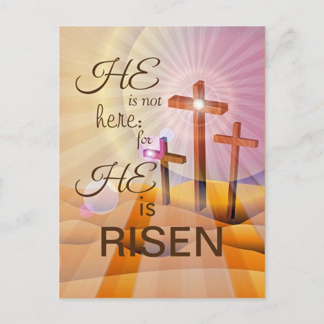 Carte Postale Il est ressuscité Jésus Pâques (Devant)