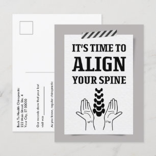 Carte Postale Il est temps d'aligner votre note de colonne verté