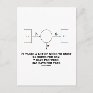Carte Postale Il Faut Beaucoup De Travail Pour Exister (Thermody
