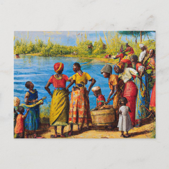 Carte Postale Il faut un village Patrimoine AFRICAIN (Devant)