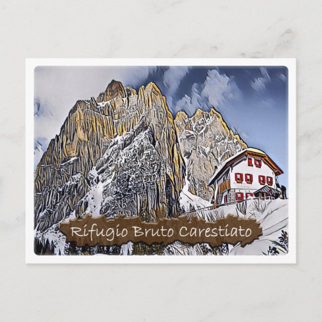 Carte Postale Il - hutte alpine Carestiato - Dolomiti - (Devant)