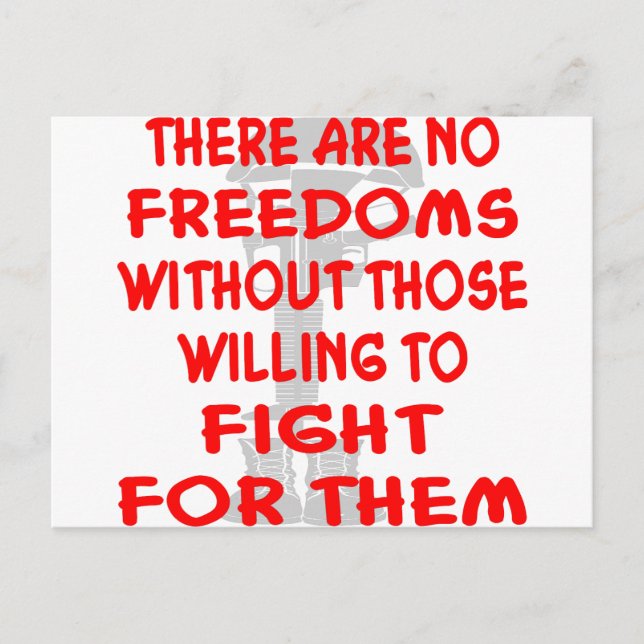 Carte Postale Il N'Y A Aucune Liberté Sans Ceux Qui Le Veulent (Devant)