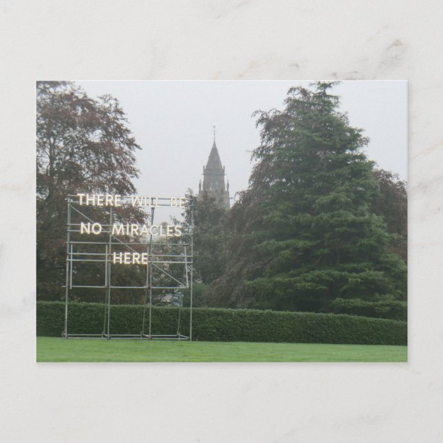 Carte Postale Il N'Y Aura Pas De Miracles Ici - Edimbourg Art (Devant)