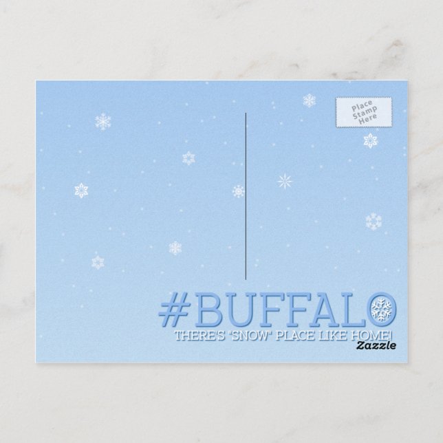 Carte Postale Il y a la "neige" qui nous arrête maintenant Buffa (Dos)