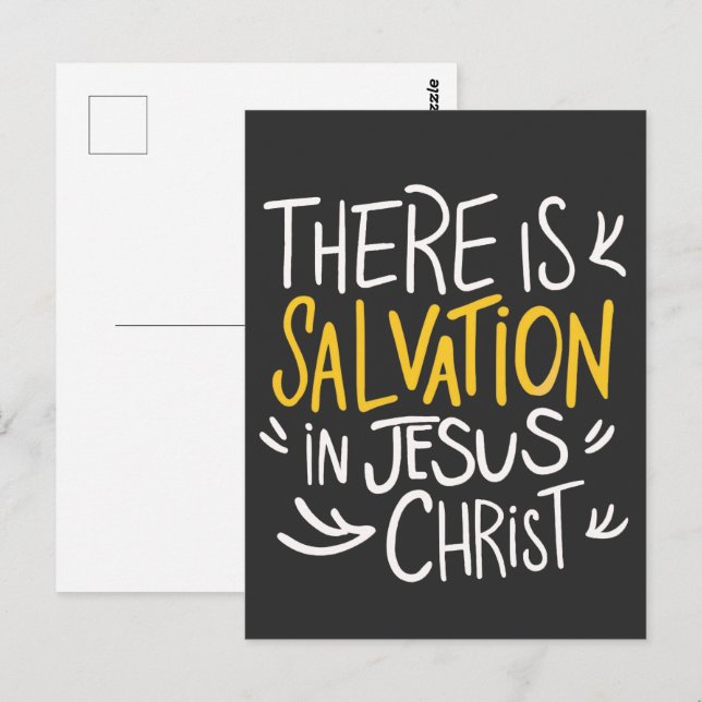 Carte Postale Il y a le salut en Jésus Christ (Devant / Derrière)