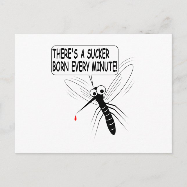 Carte Postale Il y a un pompier né chaque minute (Devant)