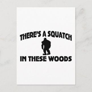 Carte Postale Il y a un squatch dans ces bois