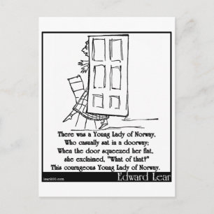 Carte Postale Il y avait une Jeune Dame de Norvège