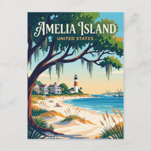 Carte Postale Île Amelia Floride