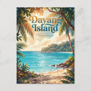 Carte Postale Île Dayang, Mersing, Johor, Malaisie Malaisie