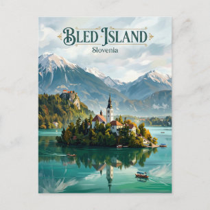 Carte Postale Île de Bled Slovénie