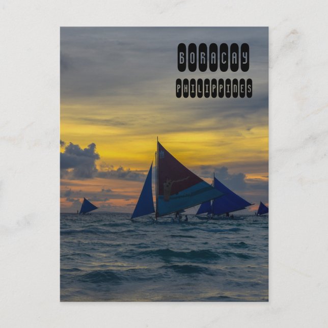Carte Postale Île de Boracay aux Philippines (Devant)
