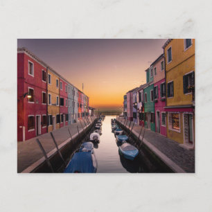Carte Postale Île de Burano, Venise, Italie