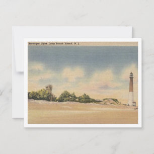 Carte Postale Île de Long Beach NJ, Barnegat Light 1946 Inspiré