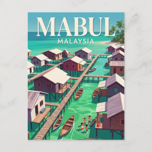 Carte Postale Île de Mabul Malaisie