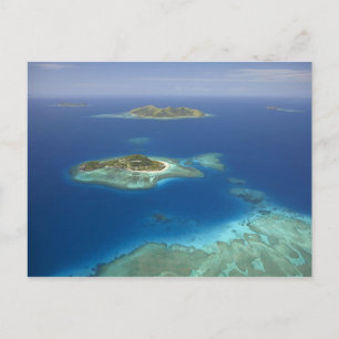 Carte Postale Île de Matamanoa et récif corallien, île de Mamanu