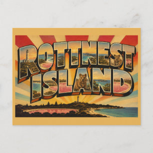Carte Postale Île de Rottnest WA Australie Paradis Insulaire Art