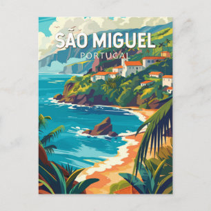 Carte Postale Île de Sao Miguel Portugal Voyage Art