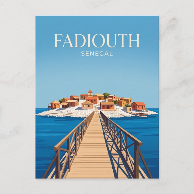 Carte Postale Île de Shell (Fadiouth) Sénégal (Devant)