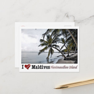 Carte Postale Ile d'Hanimaadhoo - Maldives I Love -