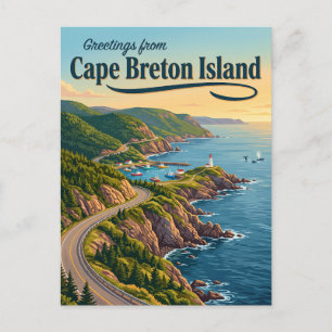 Carte Postale Île du Cap-Breton Canada