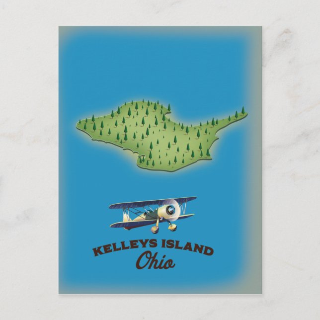 Carte Postale Île Kelleys Ohio (Devant)
