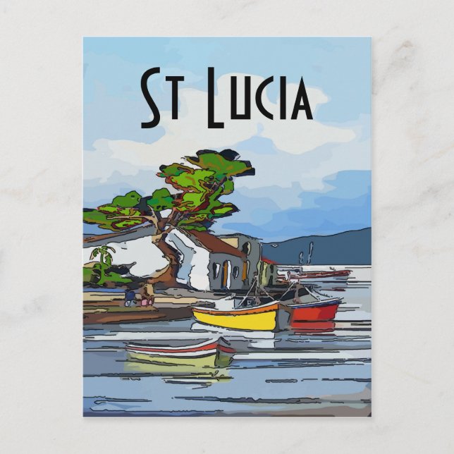 Carte Postale Île Sainte-Lucie, modifier le texte (Devant)