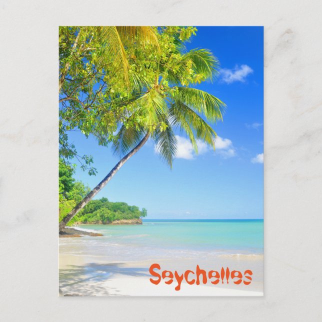 Carte Postale Île tropicale aux Seychelles (Devant)