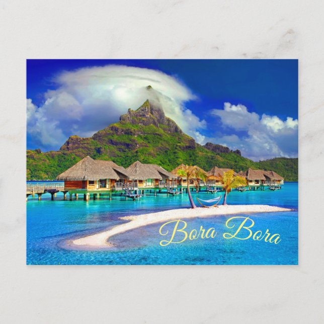 Carte Postale Île tropicale de Bora Bora (Devant)