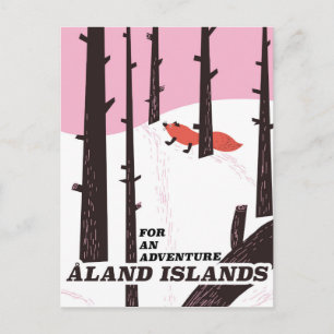 Carte Postale Îles Åland, affiche de voyage en Finlande