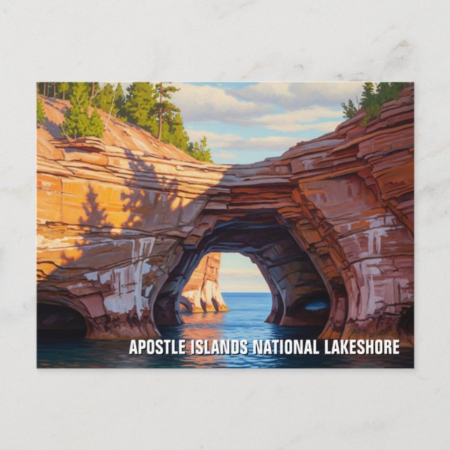 Carte Postale Iles Apôtres du Wisconsin National Lakeshore (Devant)