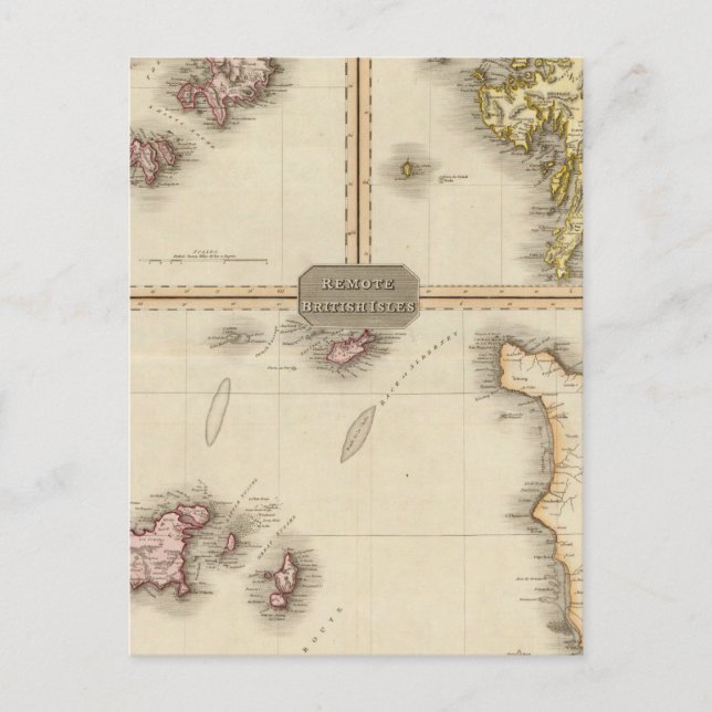 Carte Postale Îles britanniques éloignées Jersey et Guernesey (Devant)