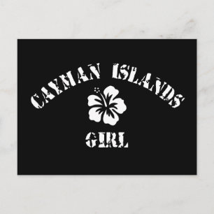 Carte Postale Iles Caïmans Fille rose