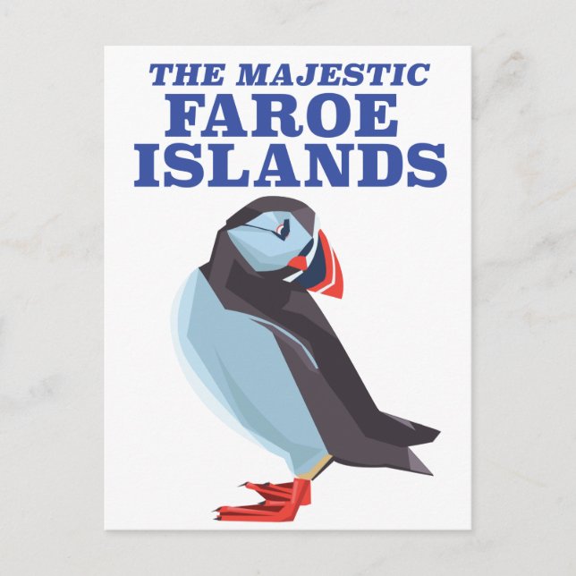 Carte Postale Iles Féroé Puffin (Devant)