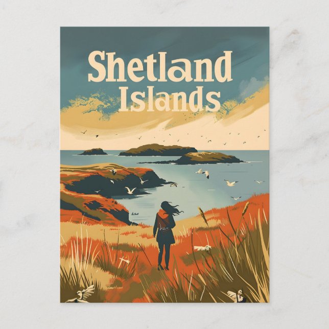 Carte Postale Îles Shetland Écosse (Devant)
